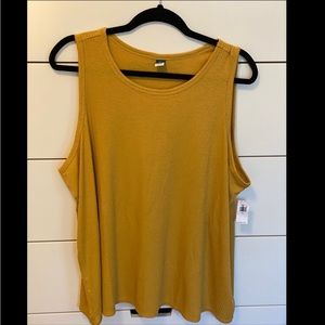 NWT mustard yellow rubbed swing tank from Old Navy